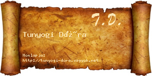 Tunyogi Dóra névjegykártya