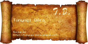 Tunyogi Dóra névjegykártya
