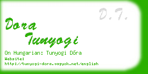 dora tunyogi business card