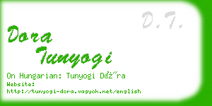 dora tunyogi business card